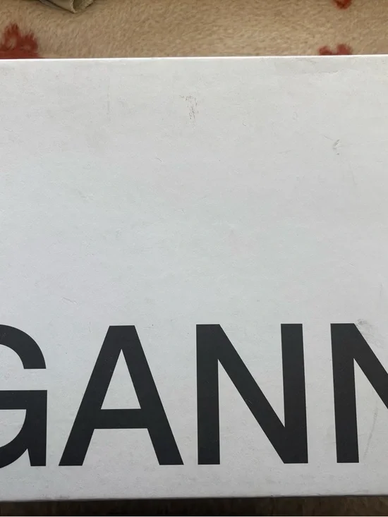 Ganni Powder Blue Leather Slingback Loafers with Silver Accent - Picture 3 of 4